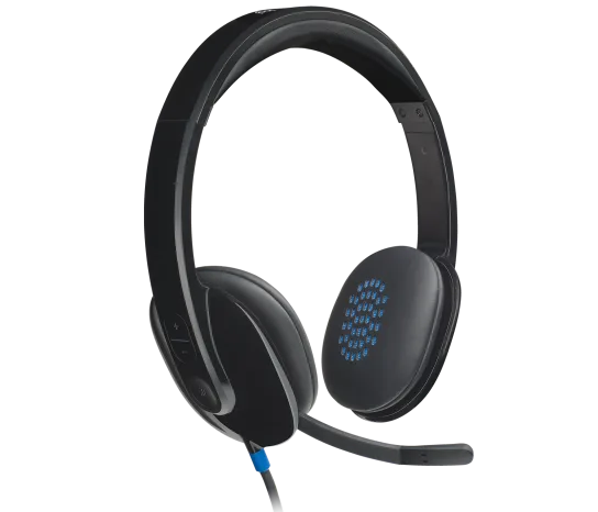 Logitech H540 Casque Filaire, Ecouteurs Stéréo Anti-Parasites, USB, Commandes sur l'Oreillette