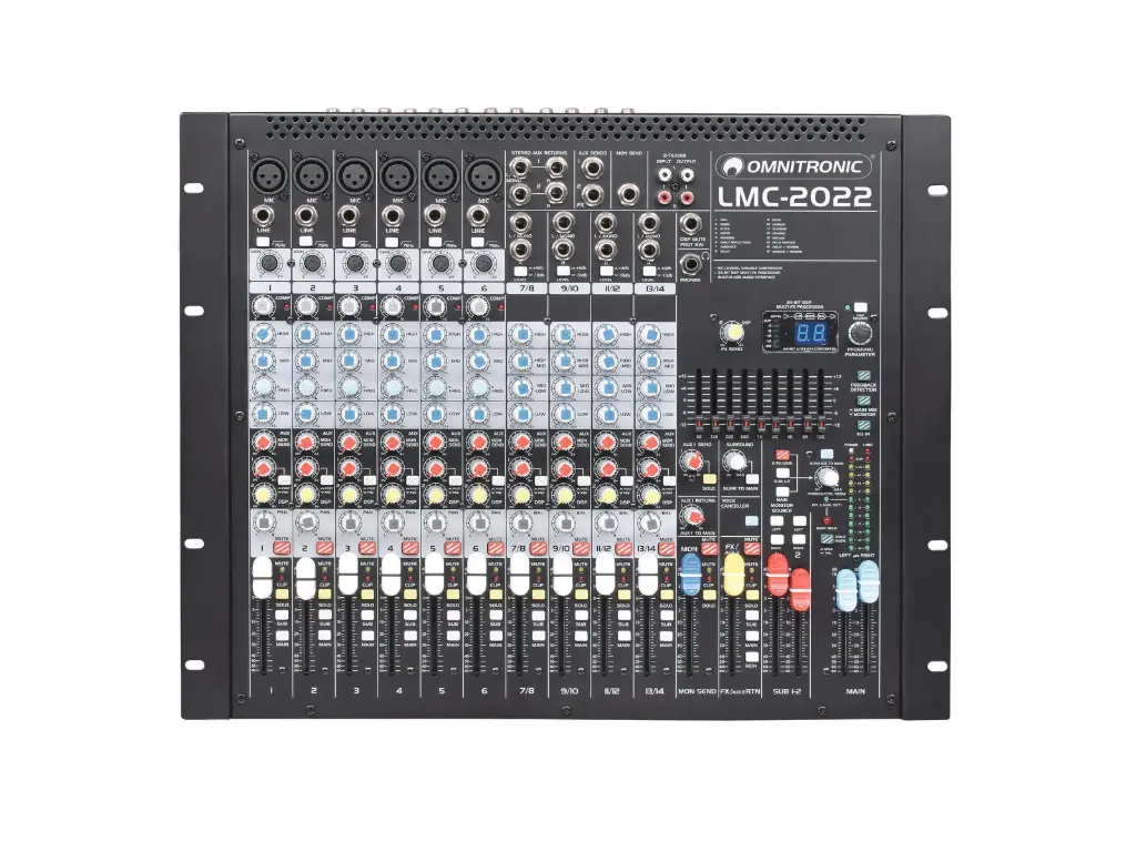 Table de Mixage PRO à EQ britannique, compresseur, unité d'effet et interface USB