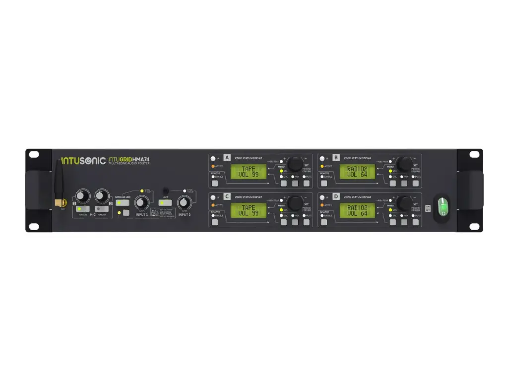 INTUSONIC MATRICE HMA74 4-zone Audio Router