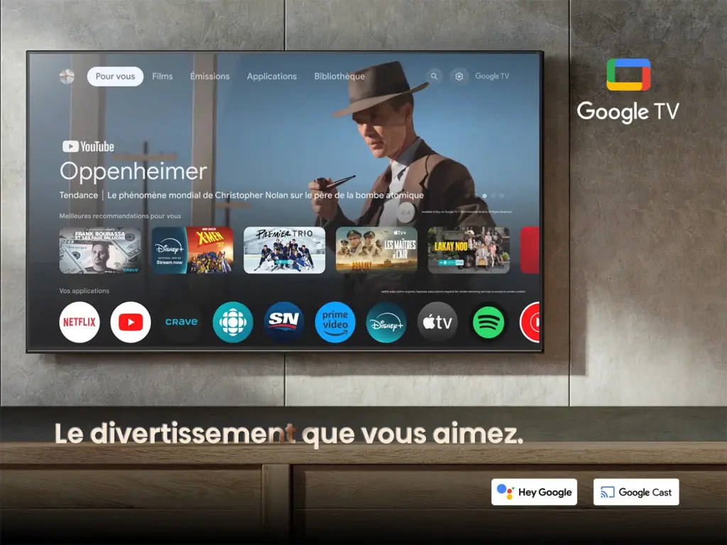 Téléviseur Google Hisense RGB Mini-LED 116 po 