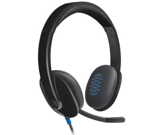 [981-000480] Logitech H540 Casque Filaire, Ecouteurs Stéréo Anti-Parasites, USB, Commandes sur l'Oreillette