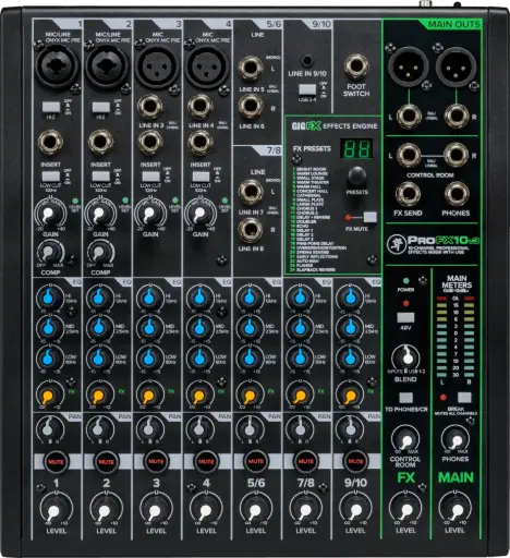 [ProFX12v3+] Table de Mixage Mélangeur 12 canaux avec Bluetooth bidirectionnel Mackie ProFX12v3+
