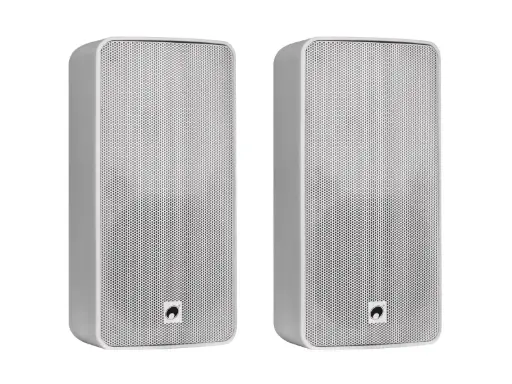 [11036957] HAUT-PARLEUR 80W 100V OMNITRONIC Enceinte ODP-206T  blanche 2x support (IP65)  